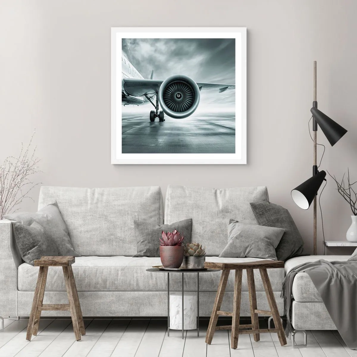 Poster in einem weißen Rahmen - Die Macht ist da! - 50x50 cm