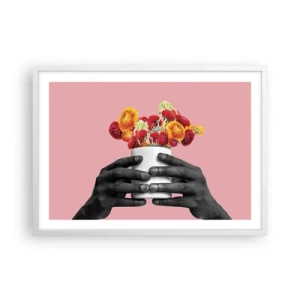 Poster in einem weißen Rahmen - Die Apotheose des Lebens - 70x50 cm