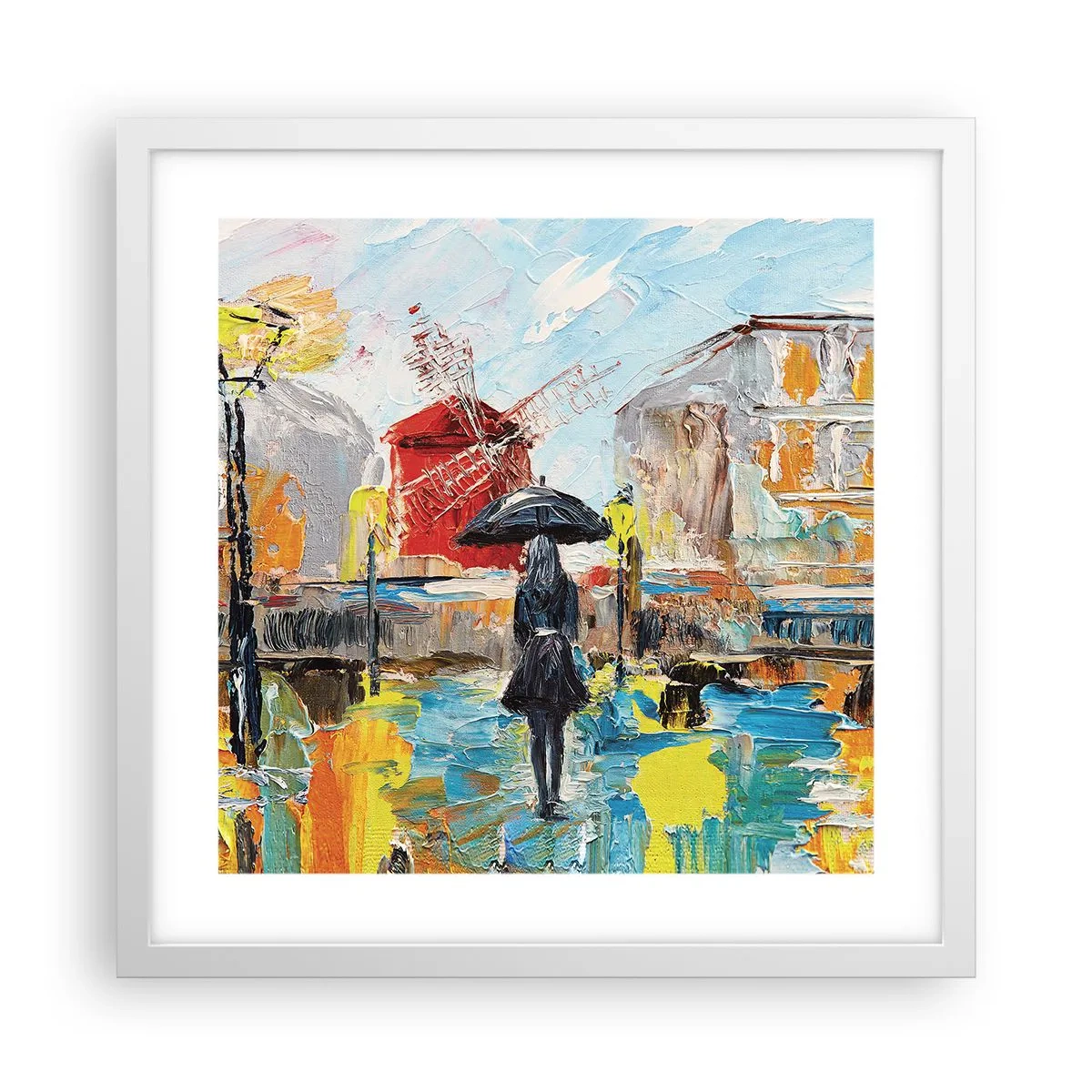 Poster in einem weißen Rahmen - Pariser Legenden - 40x40 cm