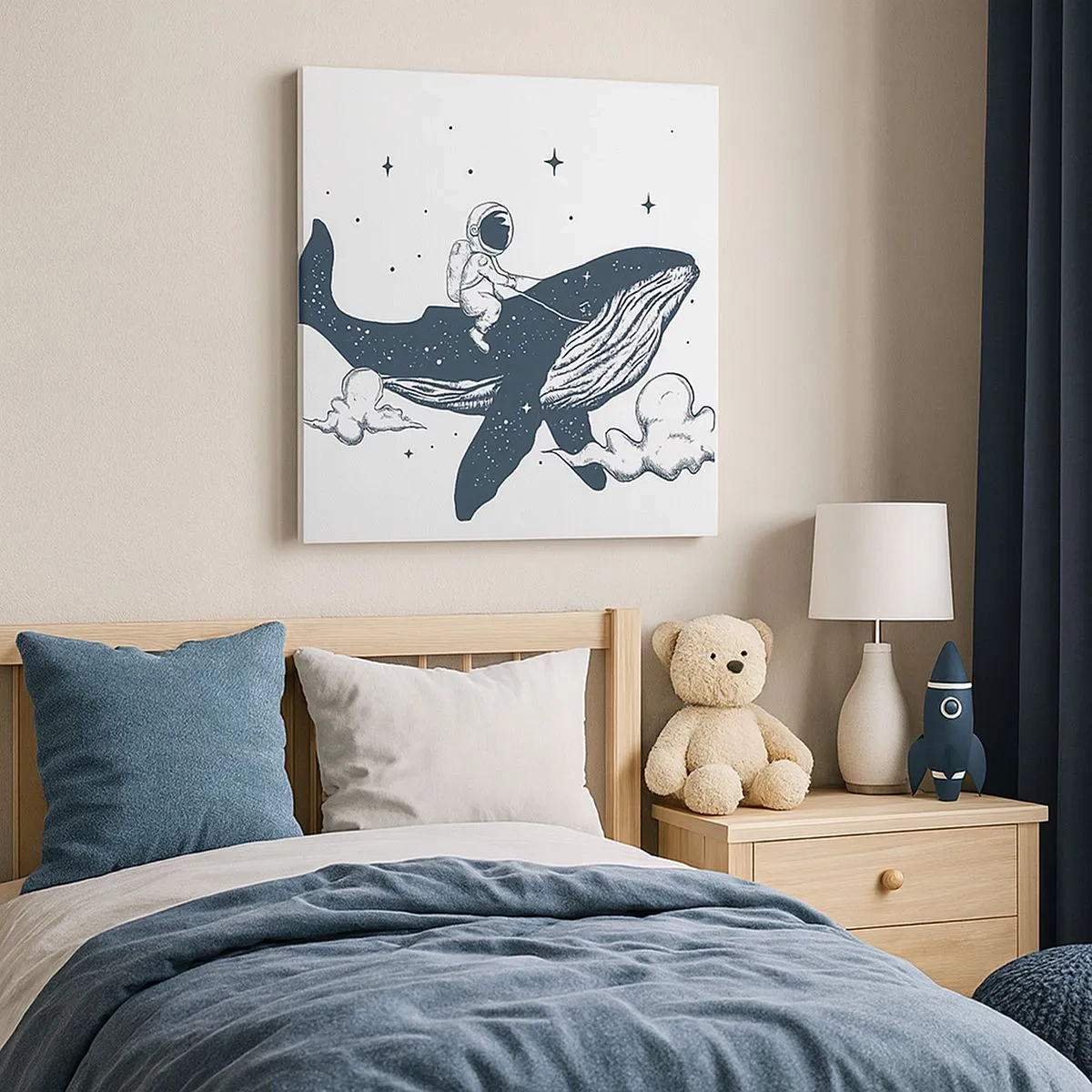 Bild auf Leinwand - Leinwandbild - Weltraumabenteuer - 30x30 cm