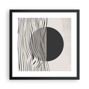 Poster in einem schwarzem Rahmen - Halbe Komposition - 40x40 cm