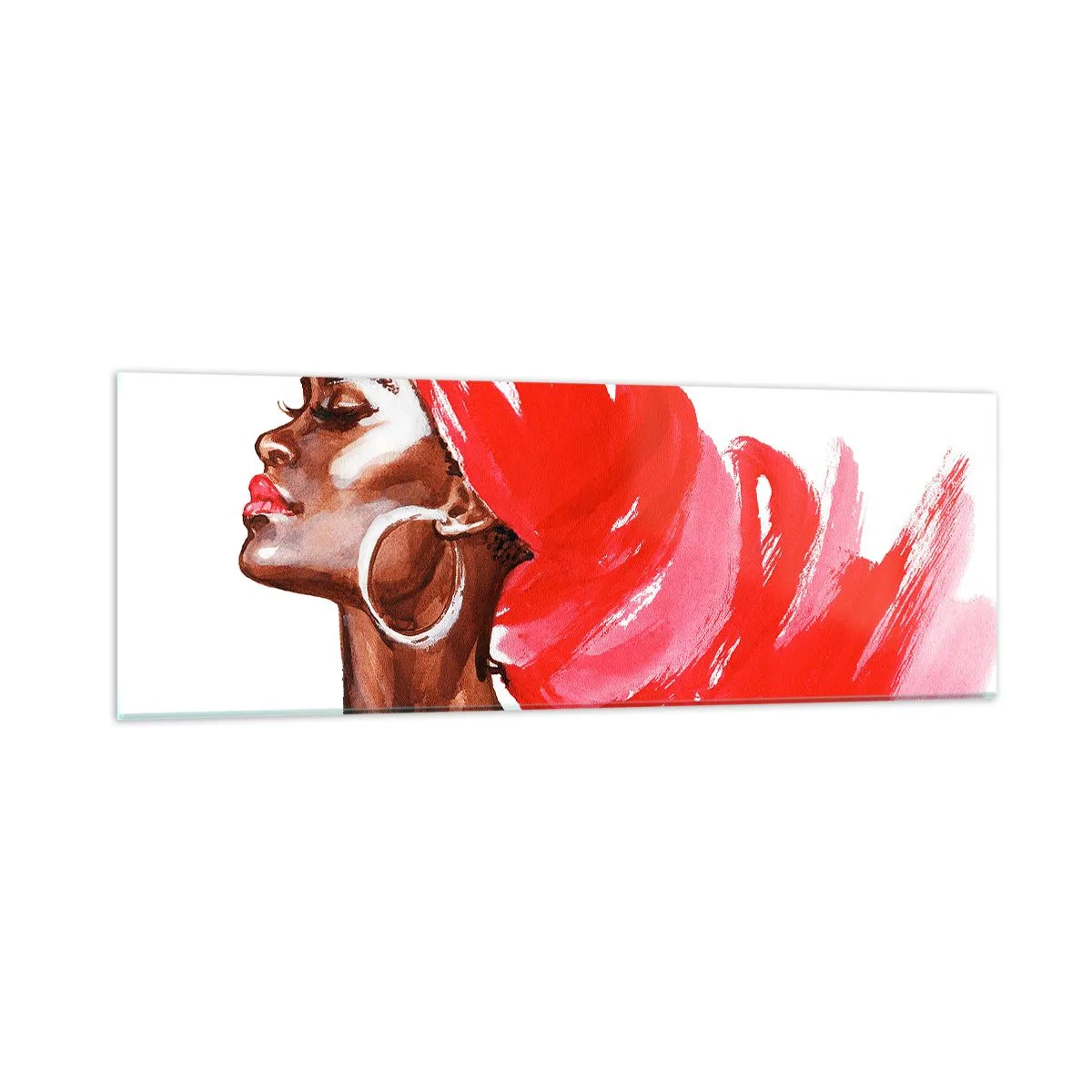 Glasbild - Bild auf glas - Es weht ein Wind, der die Nase eines Mannes öffnet - 90x30 cm