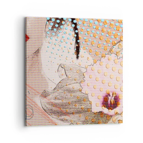 Bild auf Leinwand - Leinwandbild - Comic-Heldin - 70x70 cm