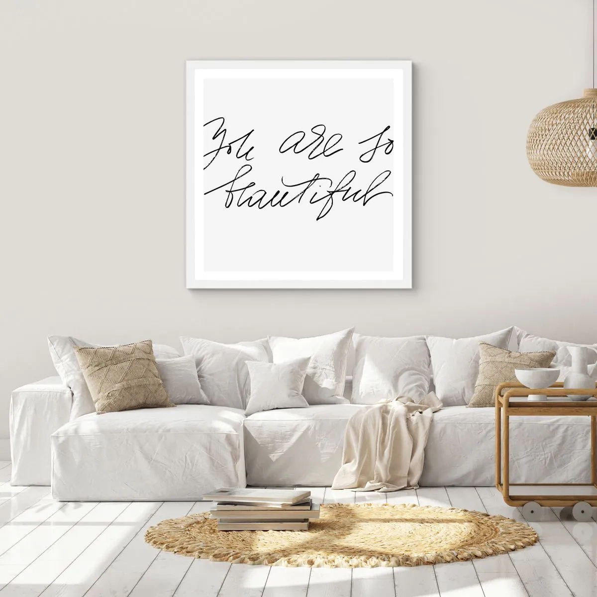 Poster in einem weißen Rahmen - Glauben Sie wirklich ... - 40x40 cm