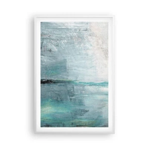 Poster in einem weißen Rahmen - Horizontal in Blau - 61x91 cm