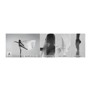 Fototapeten Muster Premium Canvas - Leichtigkeit und Anmut - Frau, Tanzen, Modell - 100x30 cm