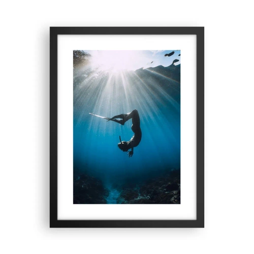 Poster in einem schwarzem Rahmen - Tanz unter Wasser - 30x40 cm