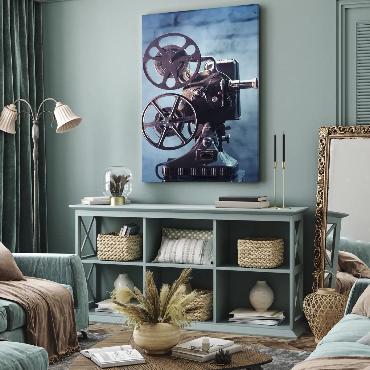 Bild auf Leinwand - Leinwandbild - Im alten Kino - 65x120 cm