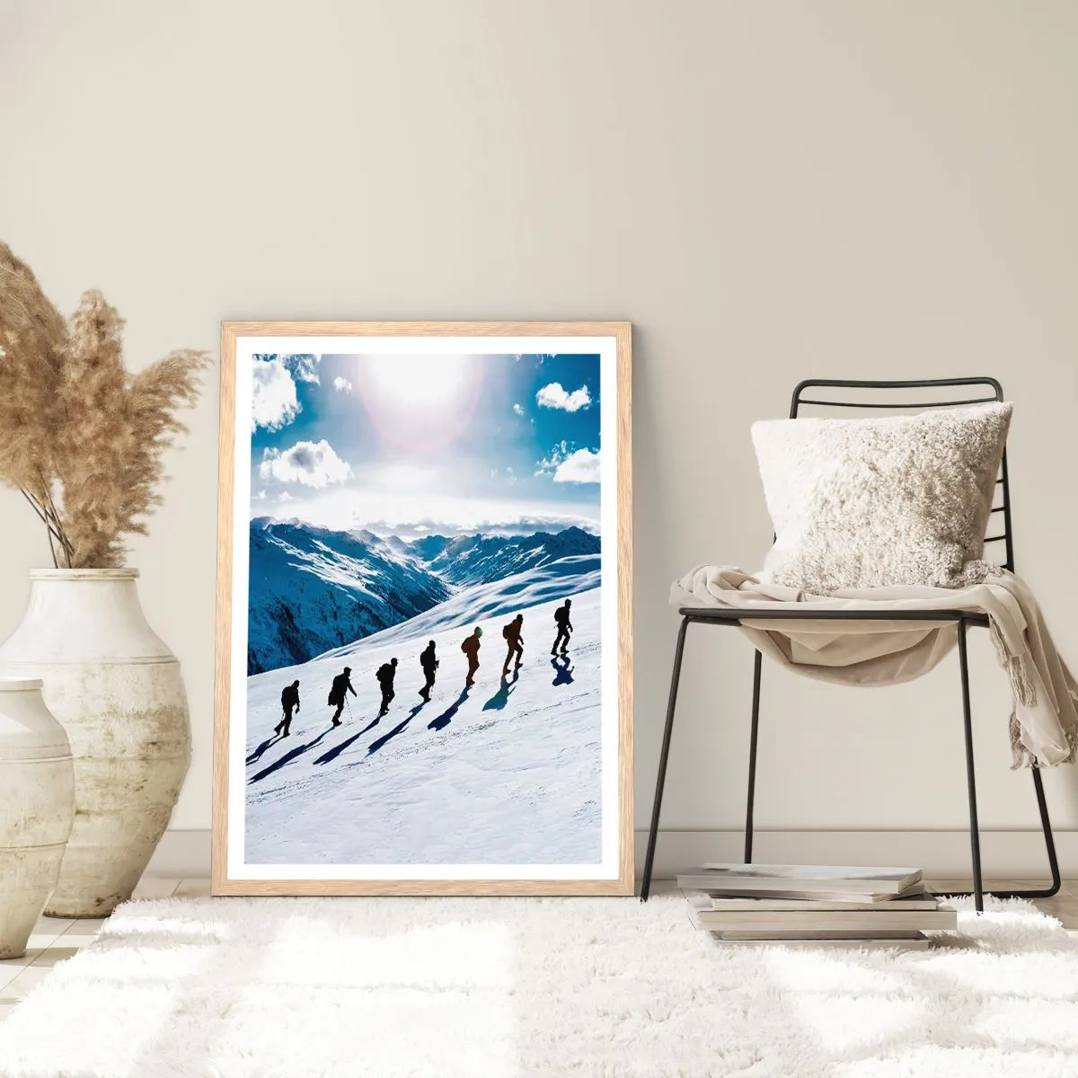 Poster in einem Rahmen aus heller Eiche - Das Team der Eroberer - 50x70 cm