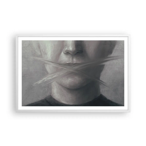 Poster in einem weißen Rahmen - Ohne ein Wort - 91x61 cm