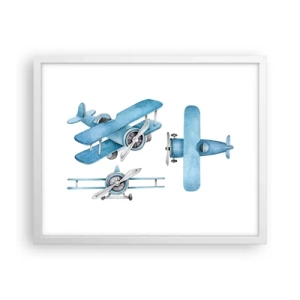 Poster in einem weißen Rahmen - Geboren um zu gewinnen - 50x40 cm