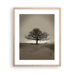 Poster in einem Rahmen aus heller Eiche - Von hier zu Ewigkeit - 40x50 cm