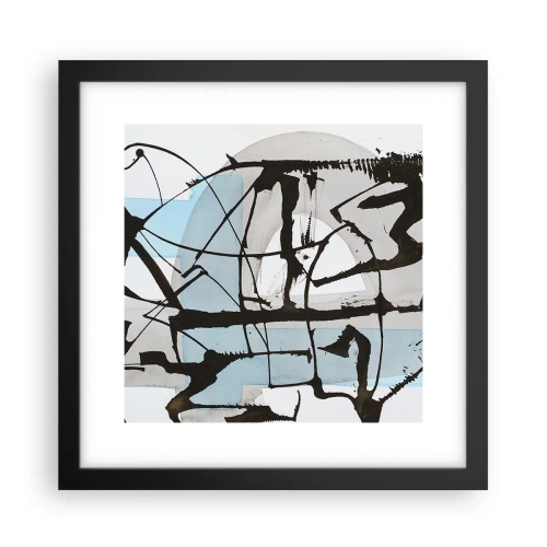 Poster in einem schwarzem Rahmen - Trotzdem blau - 30x30 cm