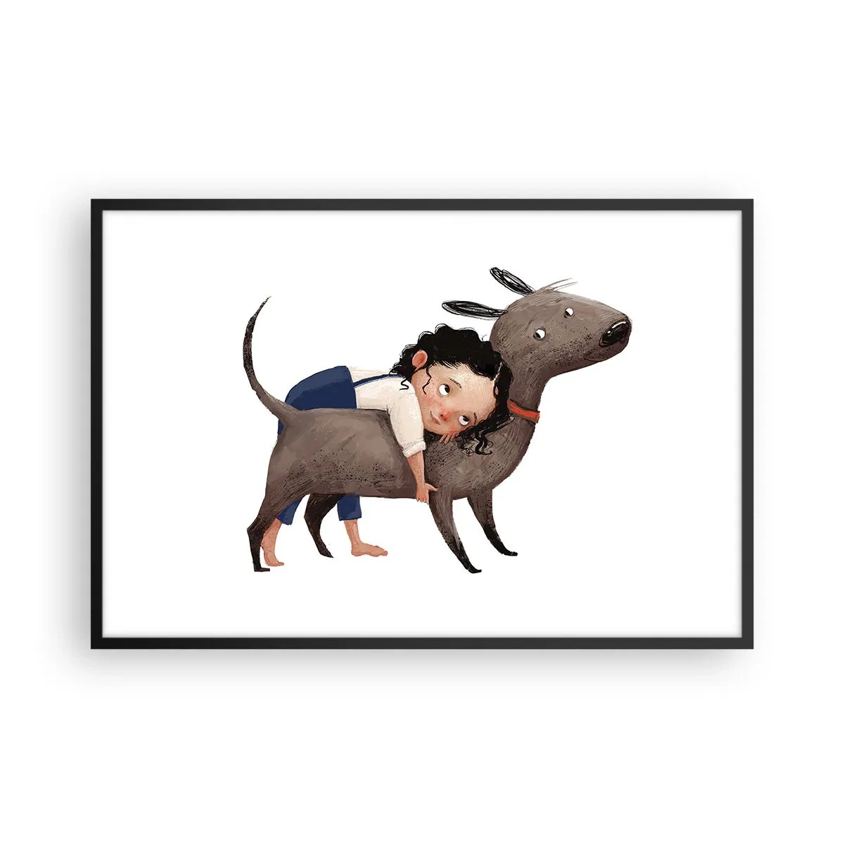 Poster in einem schwarzem Rahmen - Beste Freunde - 91x61 cm