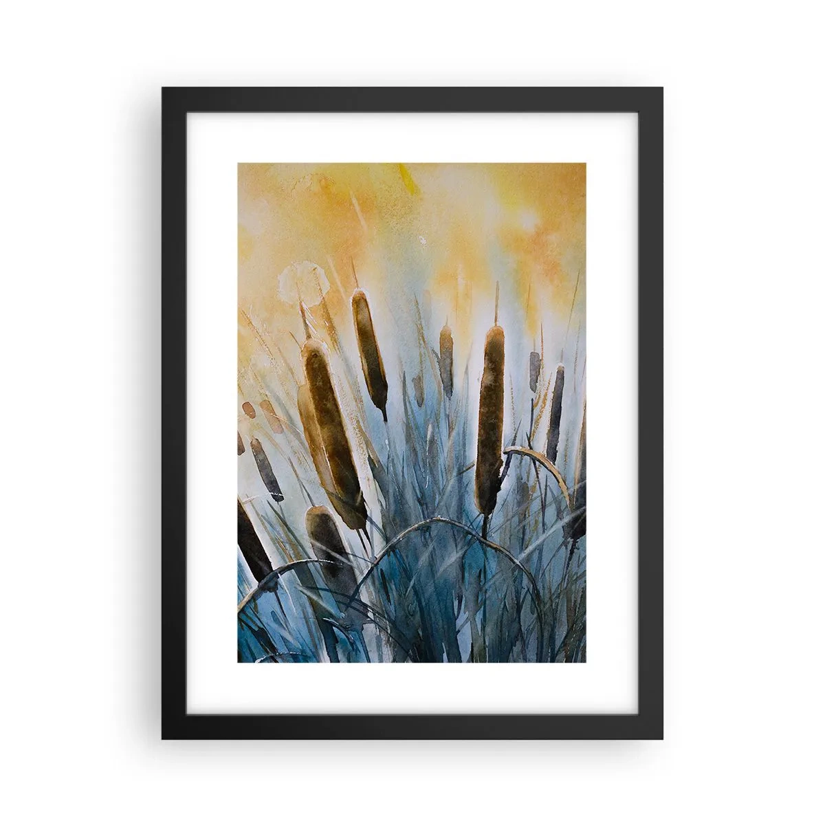 Poster in einem schwarzem Rahmen - Die Kälte des Wassers, die Hitze der Sonne - 30x40 cm
