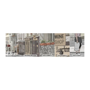 Fototapeten Muster Premium Canvas - Stadtfreuden - Die Architektur, Stadt, Paris - 100x30 cm