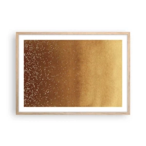 Poster in einem Rahmen aus heller Eiche - Die Geburt des Lichts - 70x50 cm