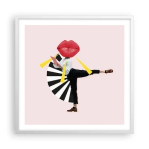 Poster in einem weißen Rahmen - Surreale Pop-Art - 60x60 cm