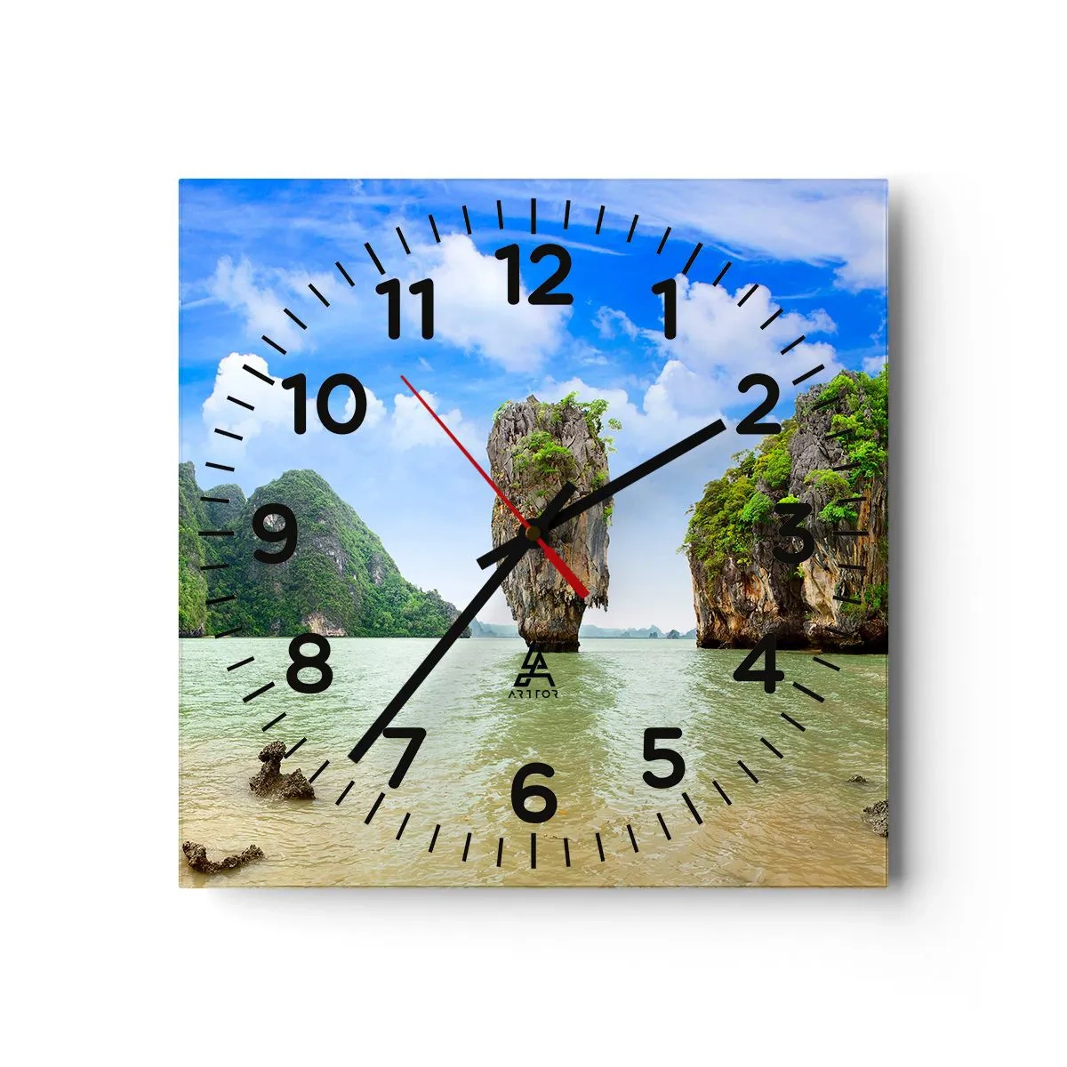 Wanduhr - Glasuhr - Felsige Wunder der Natur - 40x40 cm