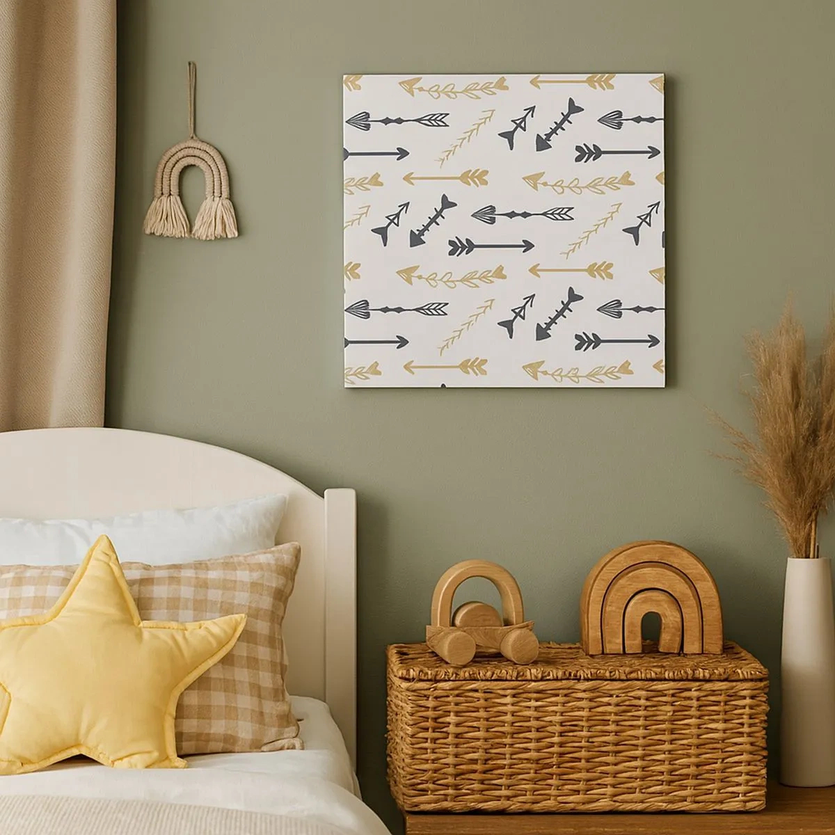 Bild auf Leinwand - Leinwandbild - Der Traum des Bogenschützen - 30x30 cm