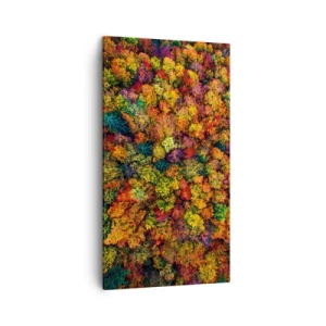 Bild auf Leinwand - Leinwandbild - Blumenstrauß aus Herbstbäumen - 45x80 cm