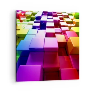 Bild auf Leinwand - Leinwandbild - Op-Art gemeinsam im Team - 60x60 cm