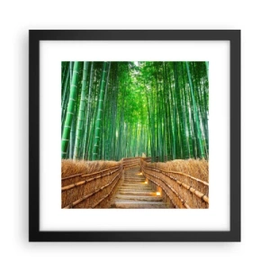 Poster in einem schwarzem Rahmen - Die Essenz der asiatischen Natur - 30x30 cm