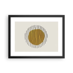 Poster in einem schwarzem Rahmen - Abstraktion, die vor Hitze zittert - 40x30 cm