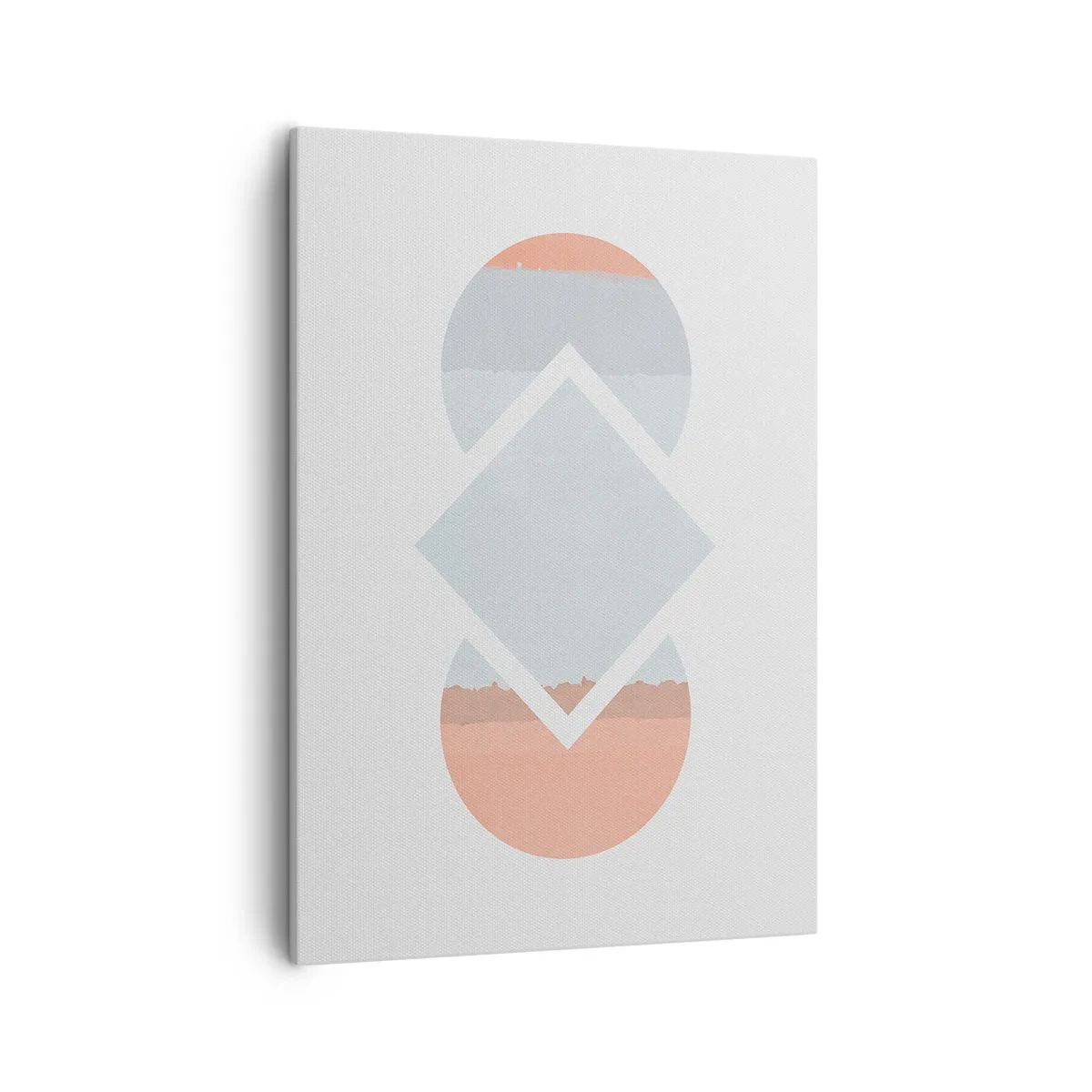 Bild auf Leinwand - Leinwandbild - Ein minimalistisches Gemälde mit geometrischen Formen - 50x70cm - Die Situation ist klar - Moderne Wanddekoration für Wohnzimmer und Schlafzimmer ARTTOR