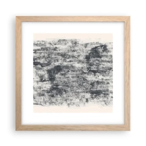 Poster in einem Rahmen aus heller Eiche - Nebelige Komposition - 30x30 cm