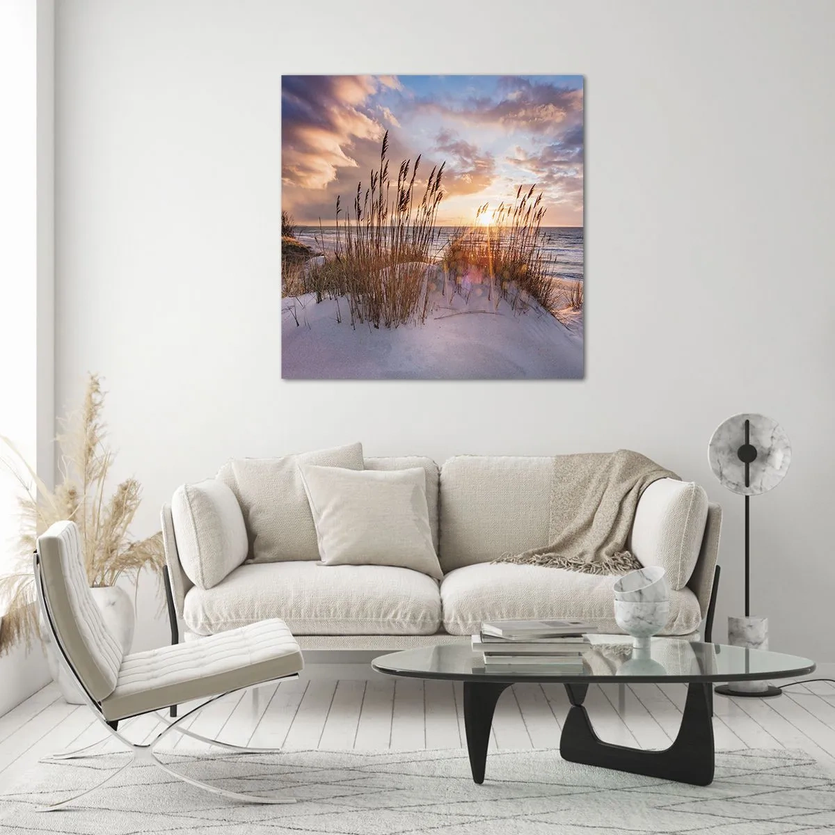 Glasbild - Bild auf glas - Abschied von Sonne und Wind - 50x50 cm