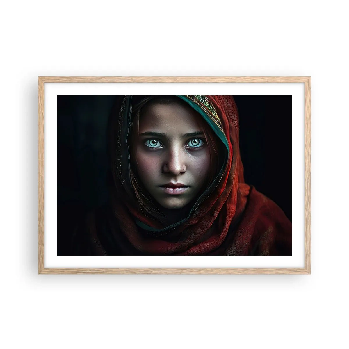 Poster in einem Rahmen aus heller Eiche - Prinzessin aus dem Osten - 70x50 cm
