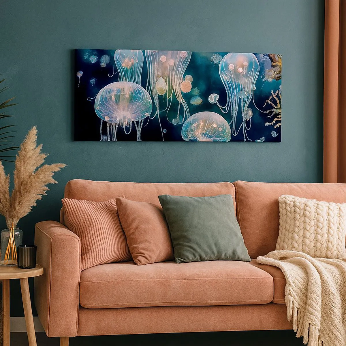 Bild auf Leinwand - Leinwandbild - Unterwasserball - 100x40 cm