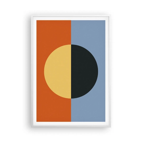 Poster in einem weißen Rahmen - Eine Komposition aus Wärme und Kühle - 70x100 cm