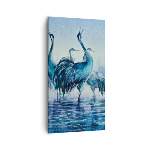 Bild auf Leinwand - Leinwandbild - Morgentliches Treffen - 55x100 cm