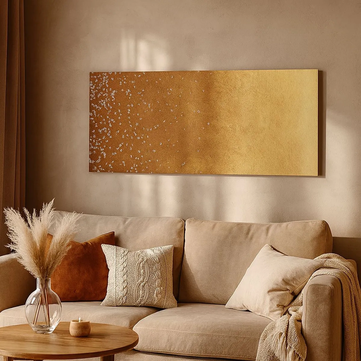Bild auf Leinwand - Leinwandbild - Die Geburt des Lichts - 100x40 cm
