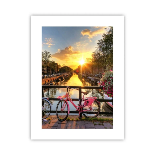 Poster - Frühlingsmorgen in Amsterdam - 30x40 cm