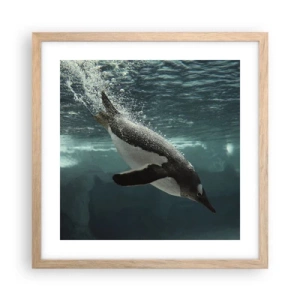 Poster in einem Rahmen aus heller Eiche - Willkommen in meiner Welt - 40x40 cm