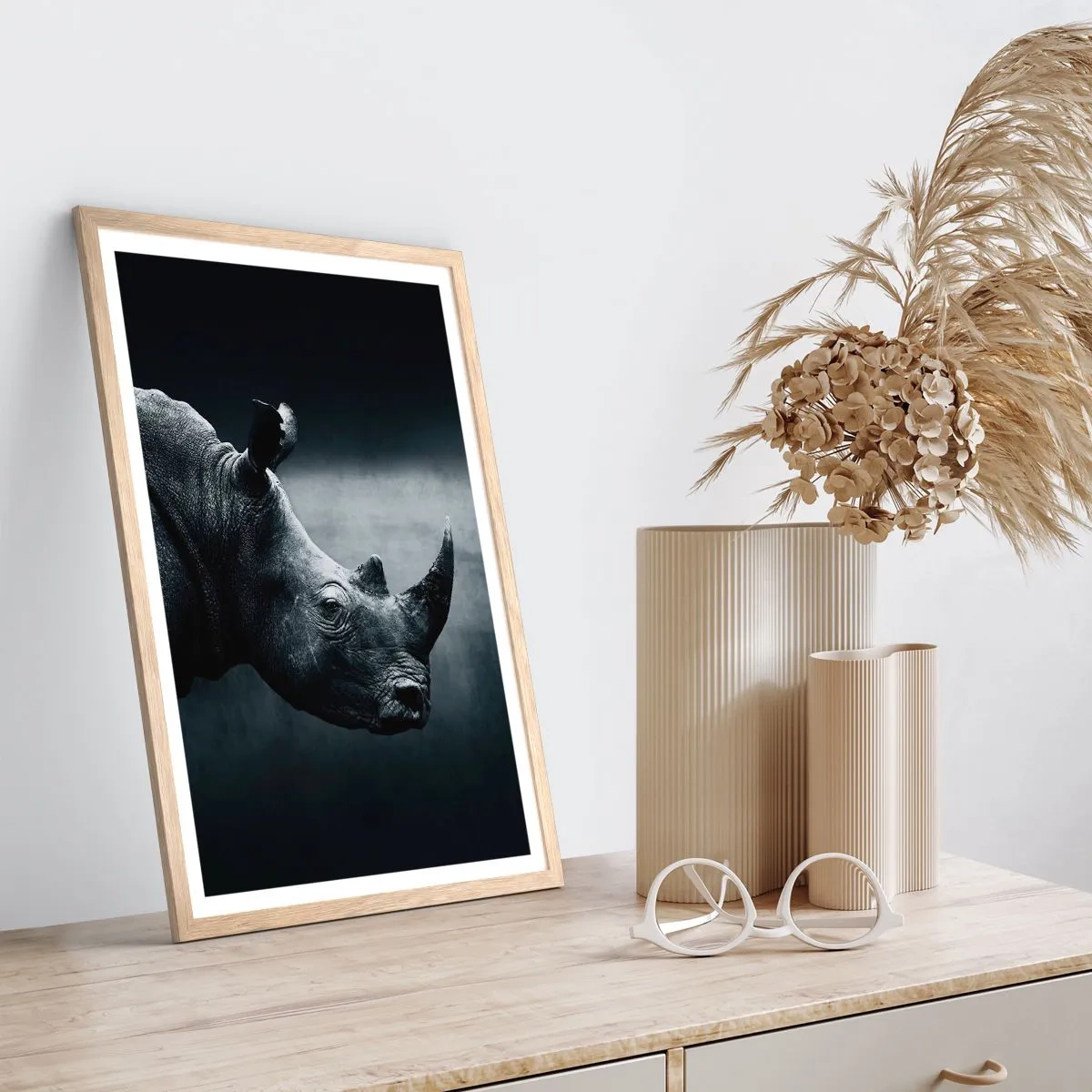 Poster in einem Rahmen aus heller Eiche - Richtiges Profil - 70x100 cm
