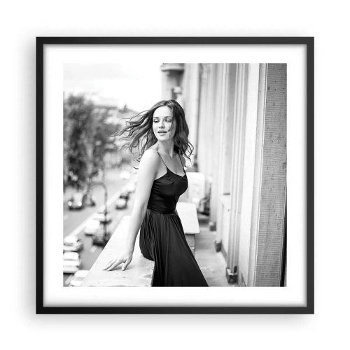 Poster in einem schwarzem Rahmen - Bestimmt ein Pariser - 50x50 cm
