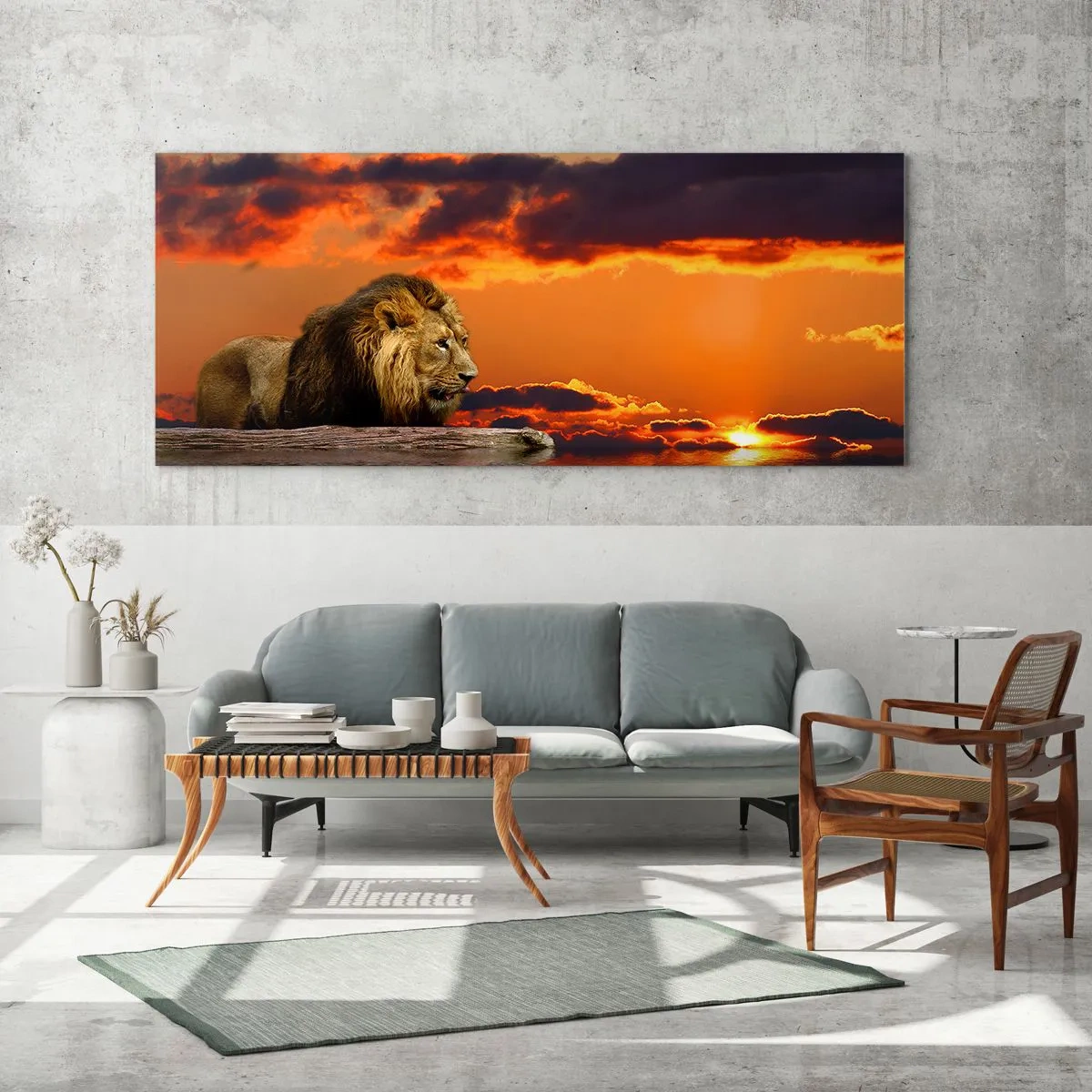 Glasbild - Bild auf glas - König der Natur - 100x40 cm