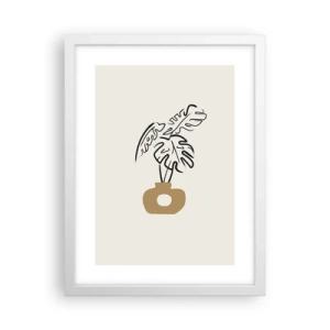 Poster in einem weißen Rahmen - Monstera – Heimdekoration - 30x40 cm