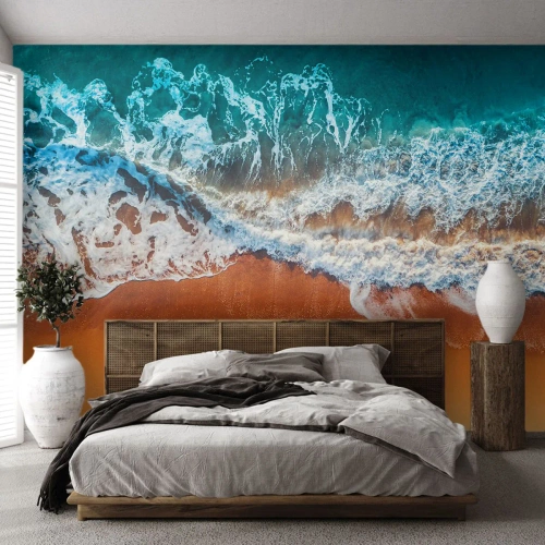 Fototapete Premium Sand - Immer Hand in Hand - Landschaft, Meer, Strand - 450x315 cm