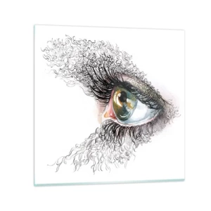 Glasbild - Bild auf glas - Schau direkt in die Seele - 30x30 cm