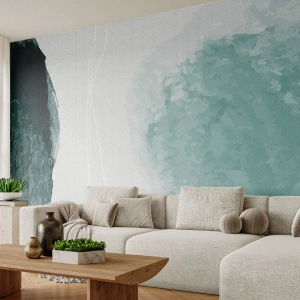 Fototapete Premium Sand - Begegnung mit Nebel - Modern, Minimalistisch, Abstraktion - 100x70 cm