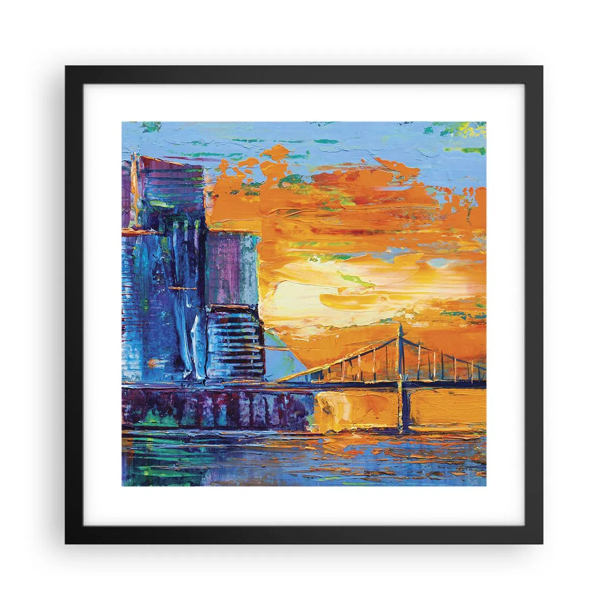 Poster in einem schwarzem Rahmen - Kultur und Natur - 40x40 cm