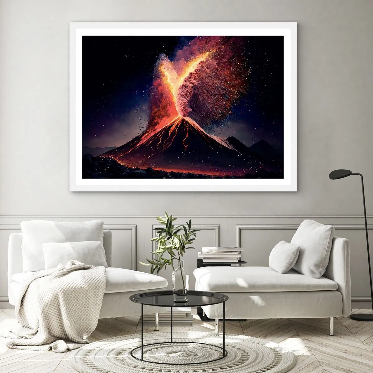 Poster in einem weißen Rahmen - Schönheit und Horror - 50x40 cm