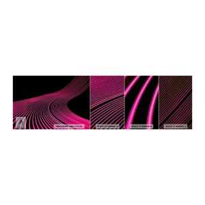 Fototapeten Muster Premium Sand - Allee des Lichts - Linien, Modern, Neon - 100x30 cm