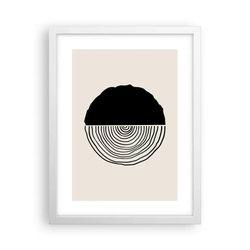 Poster in einem weißen Rahmen - Halb und halb - 30x40 cm