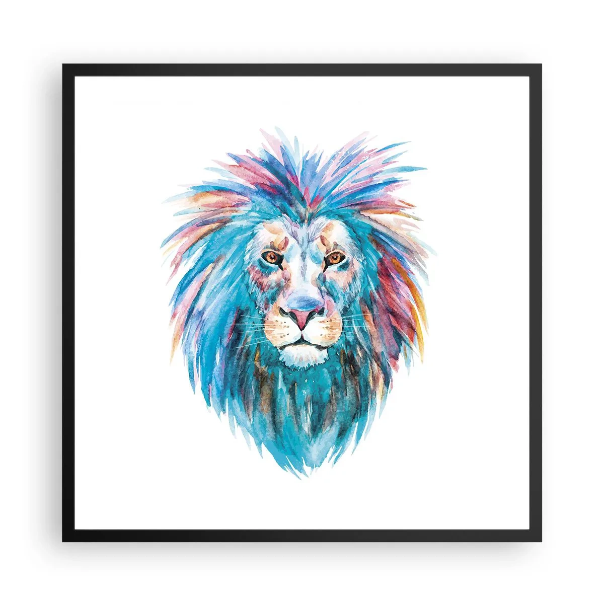 Poster in einem schwarzem Rahmen - Eine elektrisierende Aura - 60x60 cm